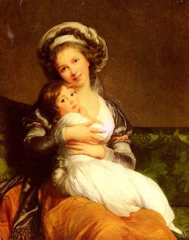 Louise Elisabeth Vigee Le Brun : Mrs Vigee-Lebrun and her daughter, Jeanne Lucie Louise
